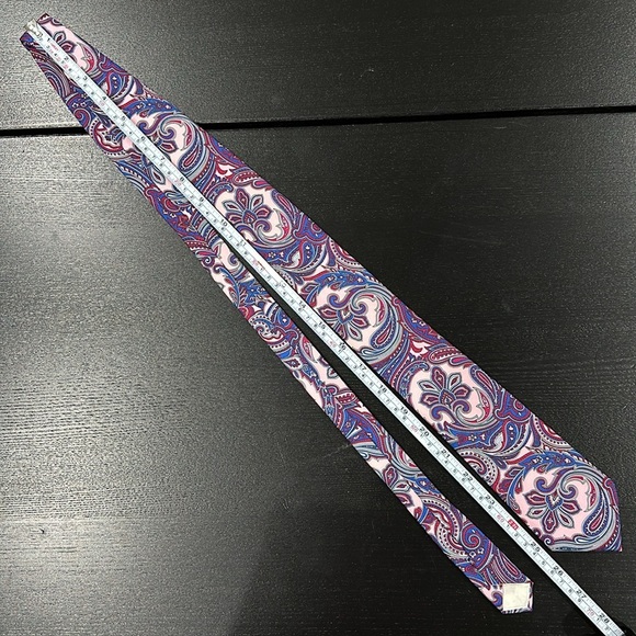 Italian Vintage Silk Paisley Tie - Picture 6 of 8